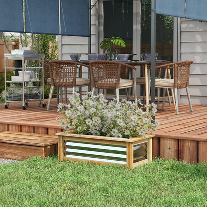 55" Tall Galvanized Raised Garden Bed with Trellis, Green