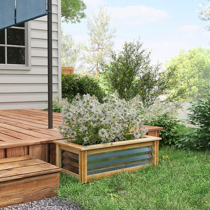 55" Tall Galvanized Raised Garden Bed with Trellis, Green