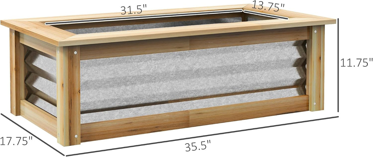 55" Tall Galvanized Raised Garden Bed with Trellis, Green
