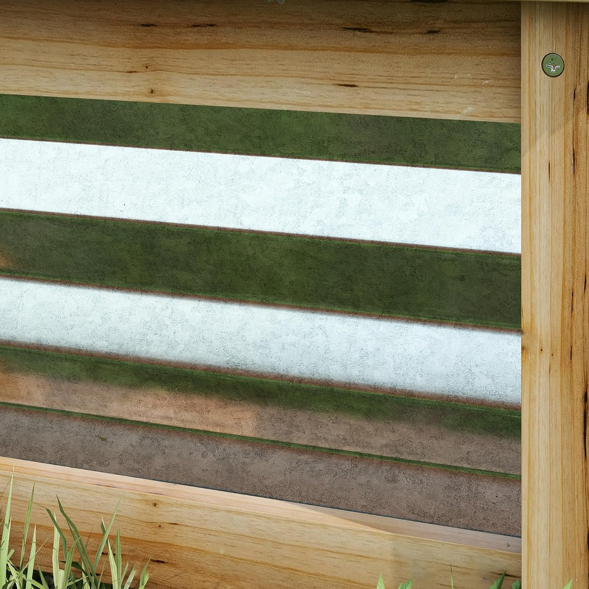 55" Tall Galvanized Raised Garden Bed with Trellis, Green