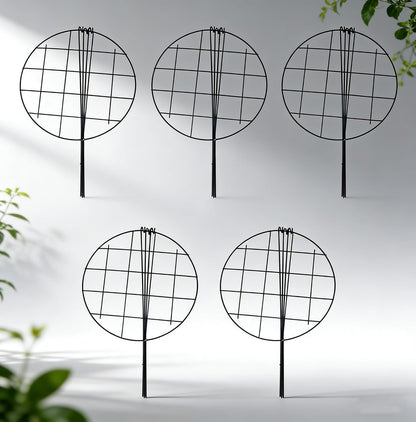 5 Pack 16 x 24 inch Peony Cages,Grow Through Plant Support Stakes, Flower Support Hoops Heavy Plants Brace Rings