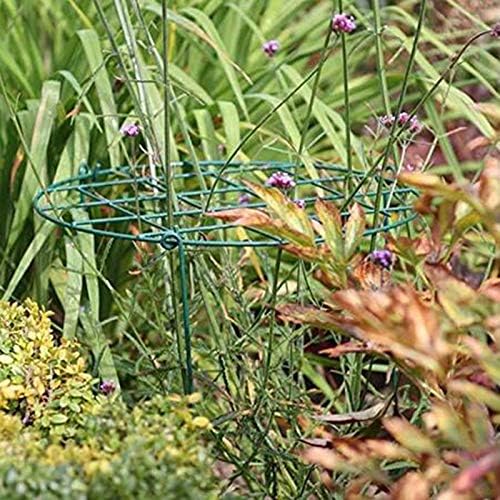 5 Pack 16 x 24 inch Peony Cages,Grow Through Plant Support Stakes, Flower Support Hoops Heavy Plants Brace Rings