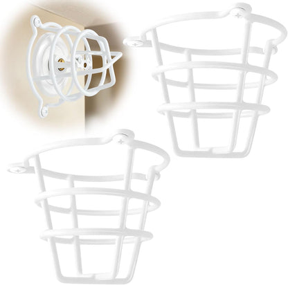 (2 Pack) White Fire Sprinkler Head Guard Cover Cage Protector for Both 1/2" & 3/4" Fire Head for Protecting Side Wall & Pendent Head Fire Sprinkler Covers for Ceiling