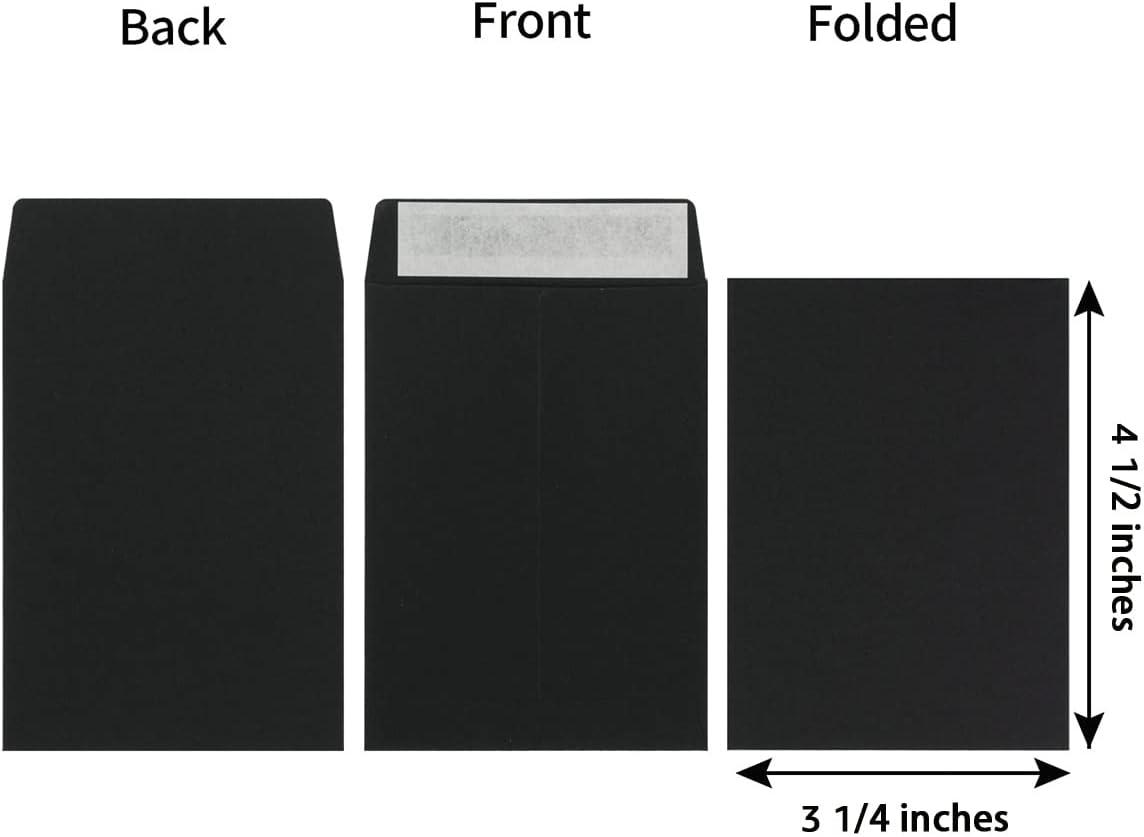 100 Pack Seed Envelopes Self-Adhesive, 3 1/4 x 4 1/2 inches, Sage-Green