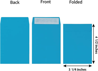 100 Pack Seed Envelopes Self-Adhesive, 3 1/4 x 4 1/2 inches, Sage-Green