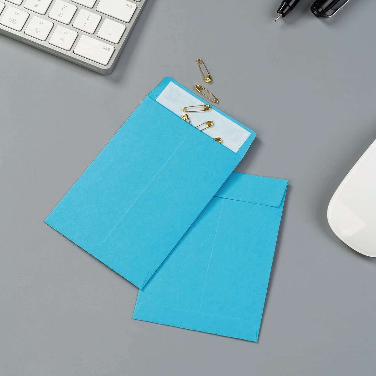 100 Pack Seed Envelopes Self-Adhesive, 3 1/4 x 4 1/2 inches, Sage-Green