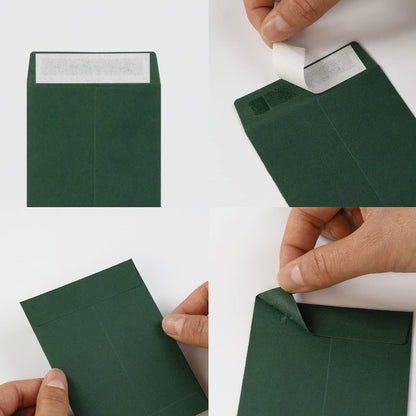 100 Pack Seed Envelopes Self-Adhesive, 3 1/4 x 4 1/2 inches, Sage-Green