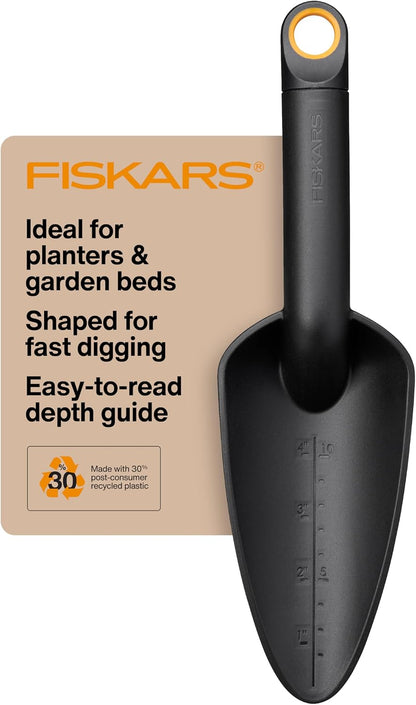 Eco Trowel with Curved Spade, Ergonomic Handle, UV Resistance, Durable, Eco-Friendly Tool for Planters and Garden Beds