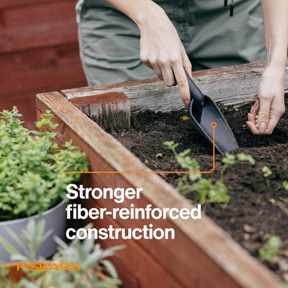 Eco Trowel with Curved Spade, Ergonomic Handle, UV Resistance, Durable, Eco-Friendly Tool for Planters and Garden Beds