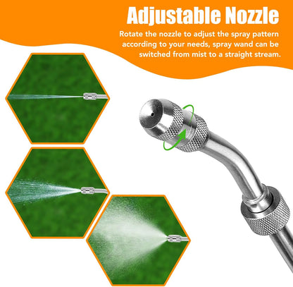 28'' Stainless Steel Replacement Adjustable Wand Extension Set