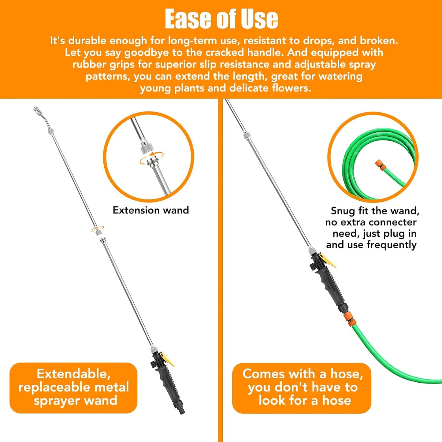 28'' Stainless Steel Replacement Adjustable Wand Extension Set