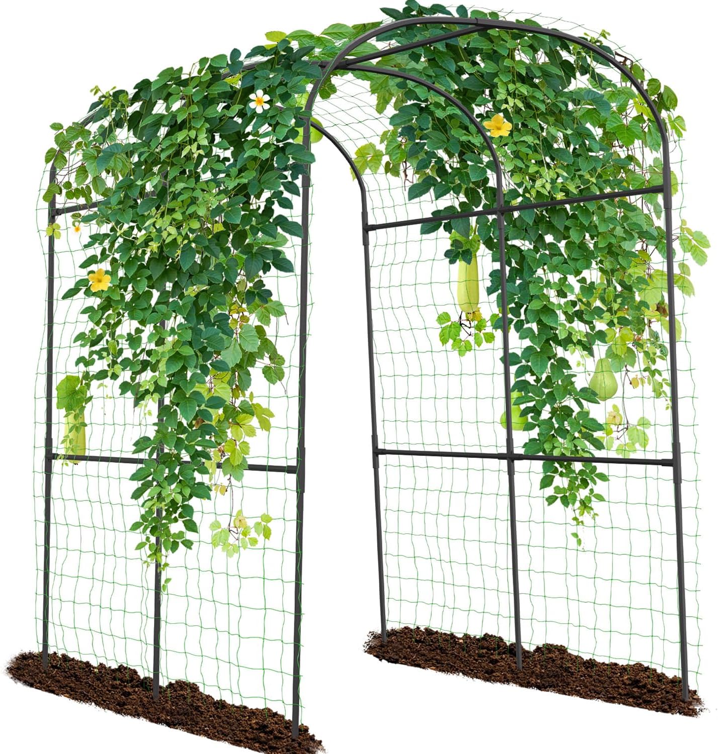 71" x 47" x 83" Garden Arch Trellis for Climbing Plants Outdoor