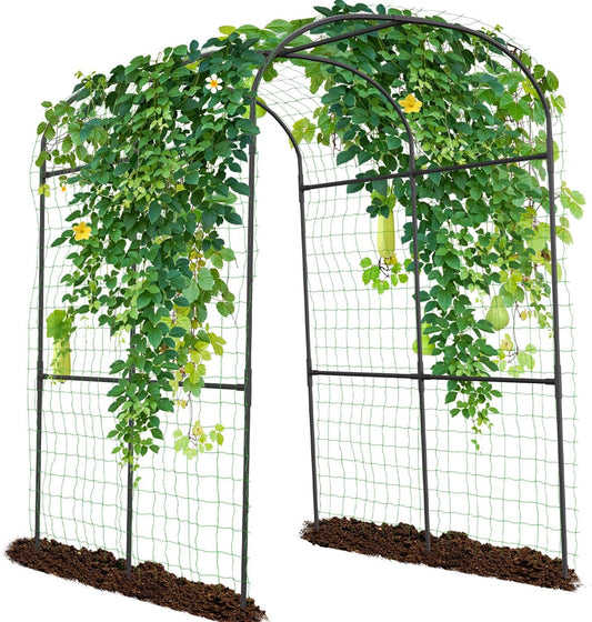 71" x 47" x 83" Garden Arch Trellis for Climbing Plants Outdoor
