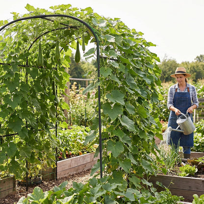 71" x 47" x 83" Garden Arch Trellis for Climbing Plants Outdoor