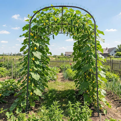 71" x 47" x 83" Garden Arch Trellis for Climbing Plants Outdoor