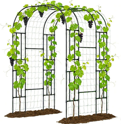 71" x 47" x 83" Garden Arch Trellis for Climbing Plants Outdoor