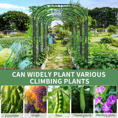 71" x 47" x 83" Garden Arch Trellis for Climbing Plants Outdoor