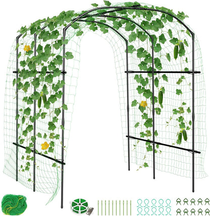 71" x 47" x 83" Garden Arch Trellis for Climbing Plants Outdoor