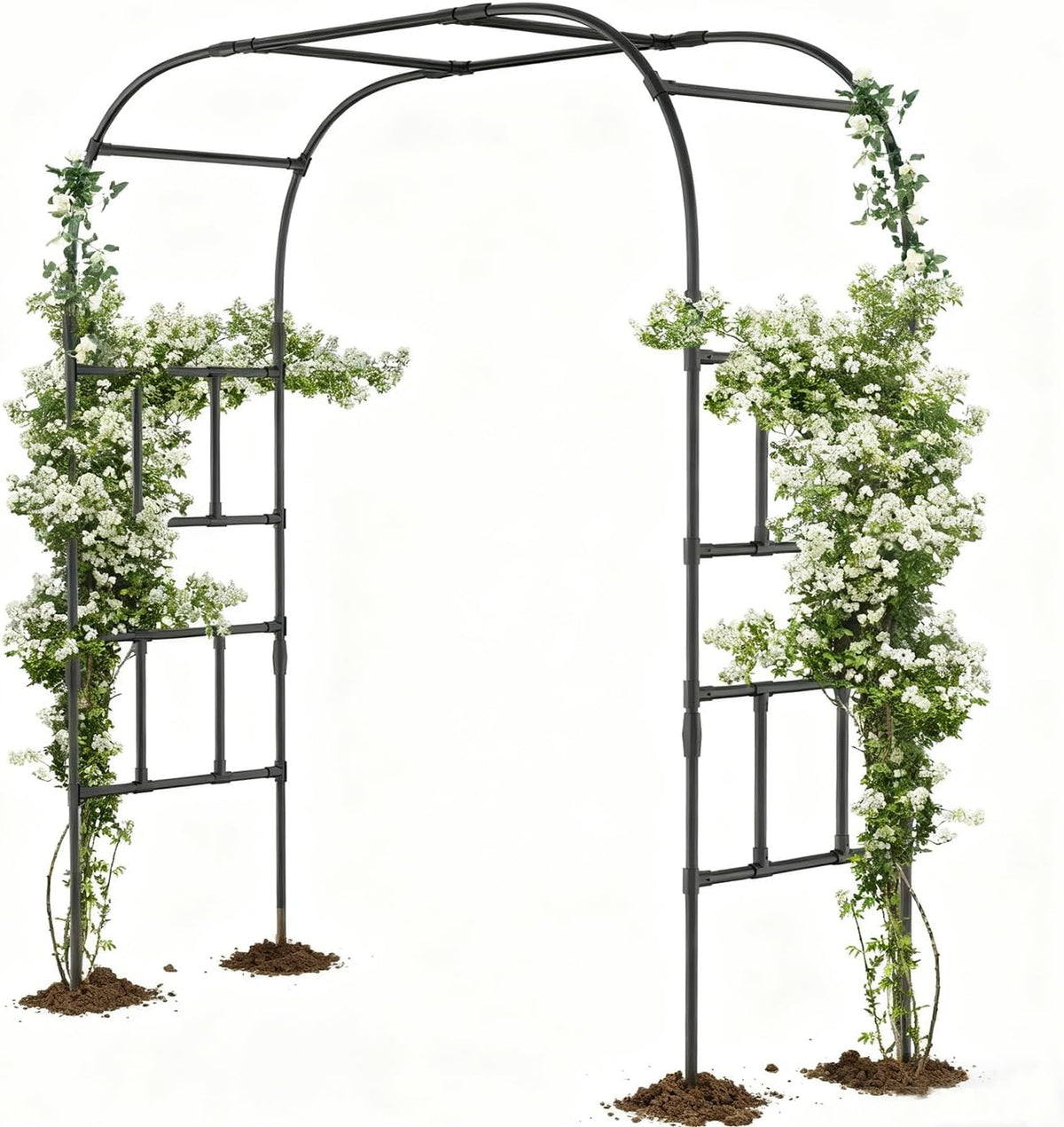 71" x 47" x 83" Garden Arch Trellis for Climbing Plants Outdoor