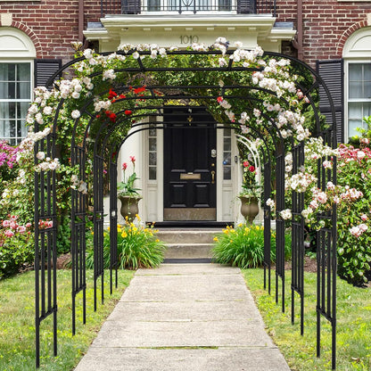71" x 47" x 83" Garden Arch Trellis for Climbing Plants Outdoor