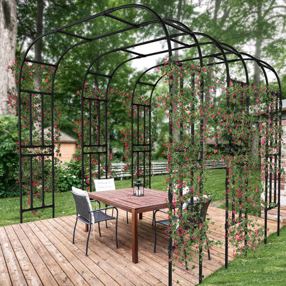 71" x 47" x 83" Garden Arch Trellis for Climbing Plants Outdoor