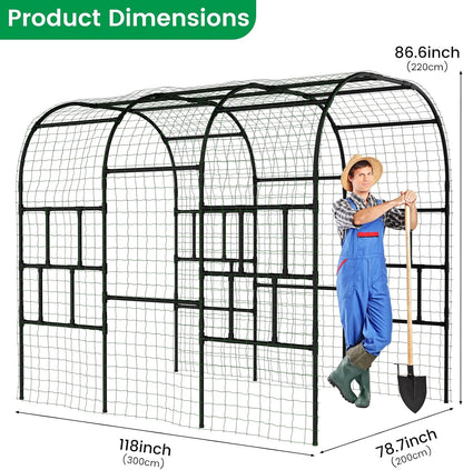71" x 47" x 83" Garden Arch Trellis for Climbing Plants Outdoor