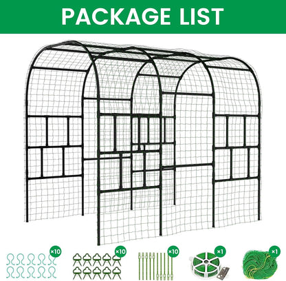 71" x 47" x 83" Garden Arch Trellis for Climbing Plants Outdoor