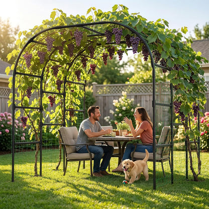 71" x 47" x 83" Garden Arch Trellis for Climbing Plants Outdoor