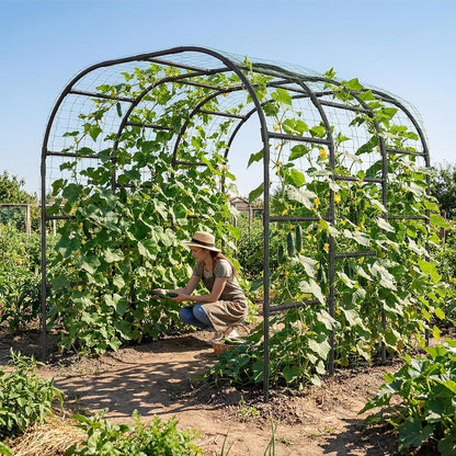 71" x 47" x 83" Garden Arch Trellis for Climbing Plants Outdoor
