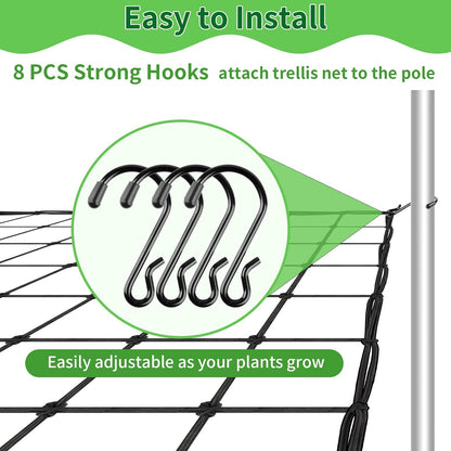 Trellis Netting, Scrog Net 4×4 ft, Heavy-Duty, Grow Tent Accessories, 1 Pcs