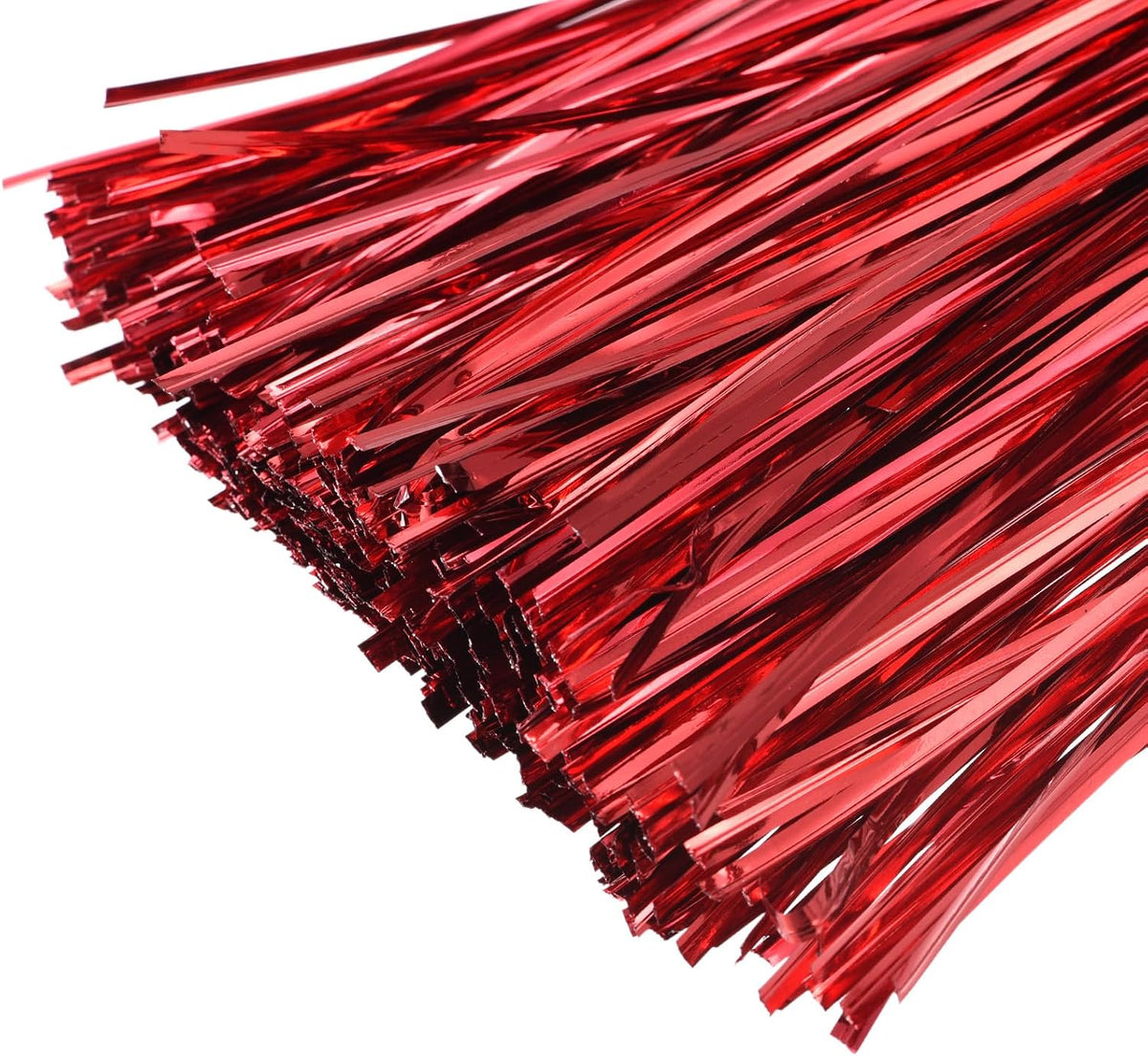 Foil Twist Ties 12" 30cm Metallic Plastic Closure Tie for Tying Bread, Candy, Cookies, Gift Bags Arts Crafts Ties Red Pack of 750