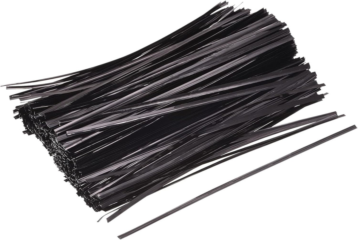Foil Twist Ties 12" 30cm Metallic Plastic Closure Tie for Tying Bread, Candy, Cookies, Gift Bags Arts Crafts Ties Red Pack of 750