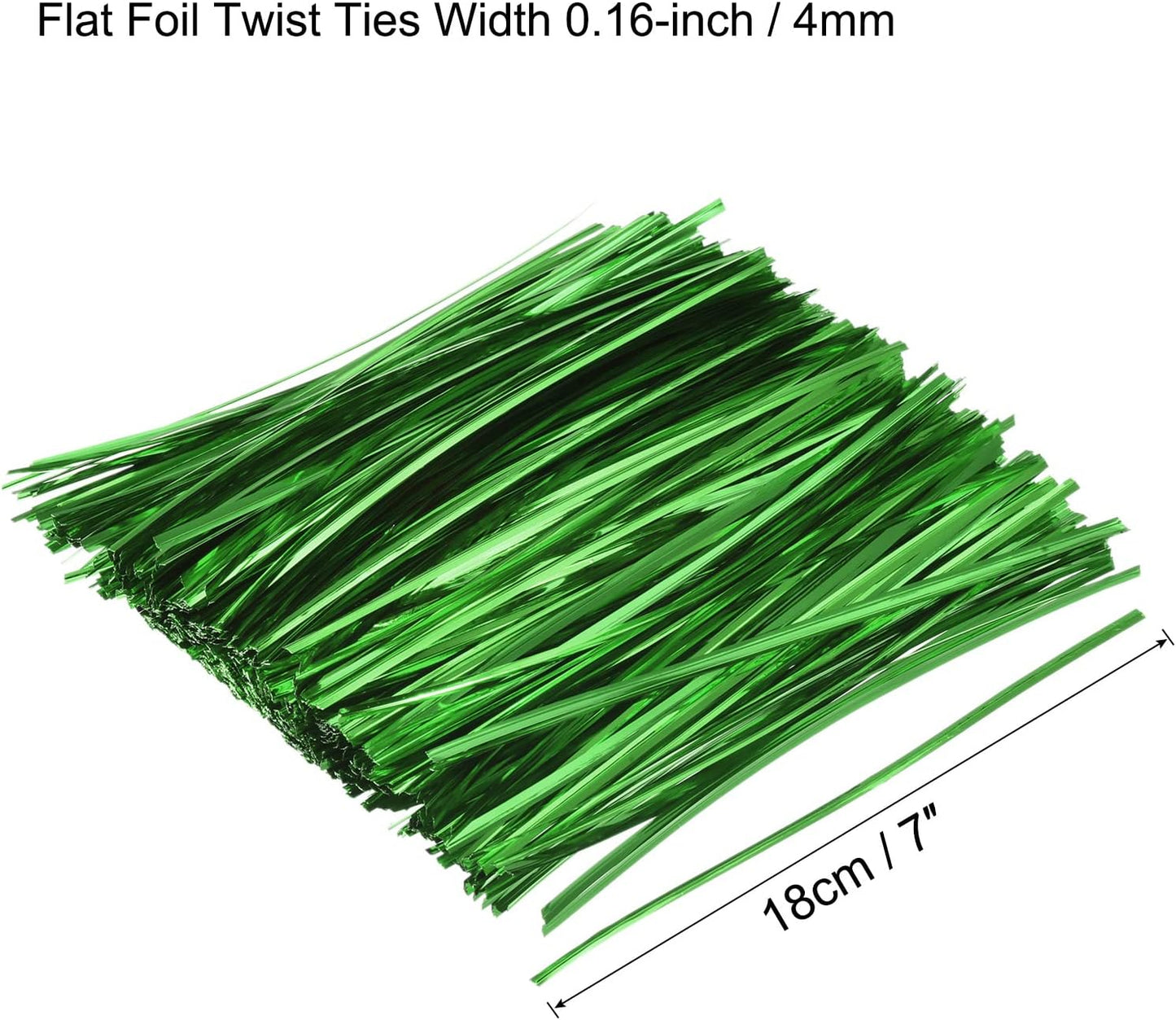 Foil Twist Ties 12" 30cm Metallic Plastic Closure Tie for Tying Bread, Candy, Cookies, Gift Bags Arts Crafts Ties Red Pack of 750