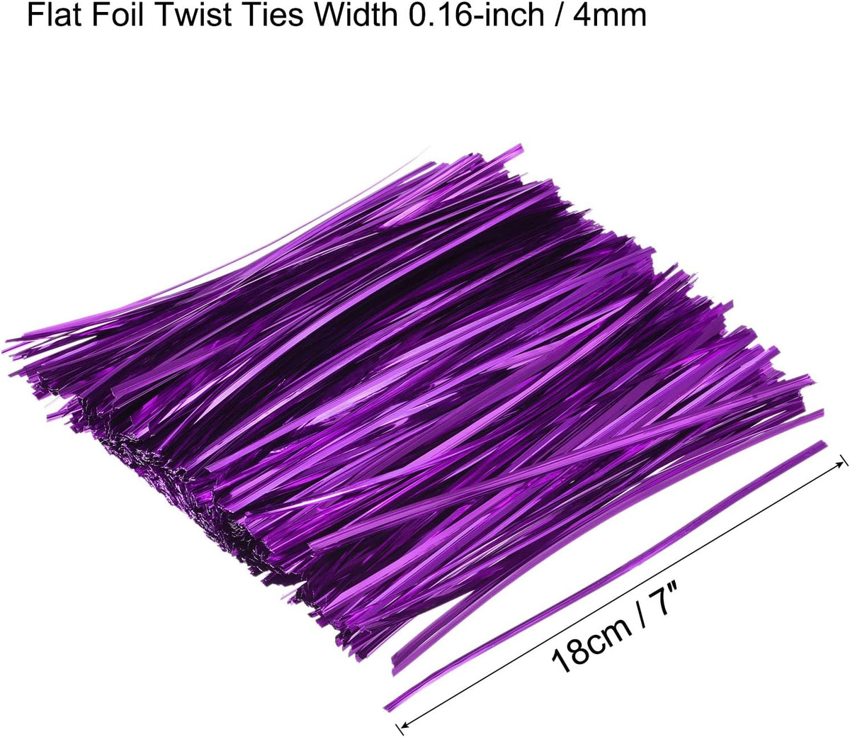 Foil Twist Ties 12" 30cm Metallic Plastic Closure Tie for Tying Bread, Candy, Cookies, Gift Bags Arts Crafts Ties Red Pack of 750