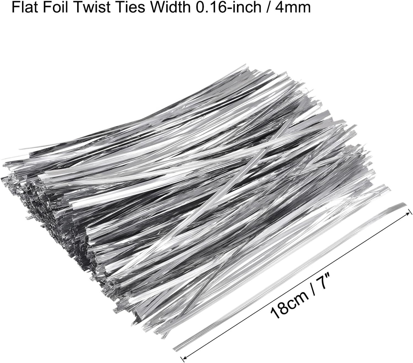 Foil Twist Ties 12" 30cm Metallic Plastic Closure Tie for Tying Bread, Candy, Cookies, Gift Bags Arts Crafts Ties Red Pack of 750