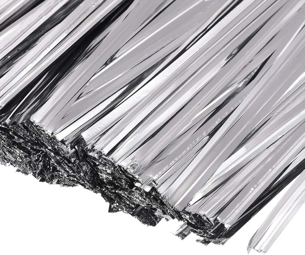 Foil Twist Ties 12" 30cm Metallic Plastic Closure Tie for Tying Bread, Candy, Cookies, Gift Bags Arts Crafts Ties Red Pack of 750
