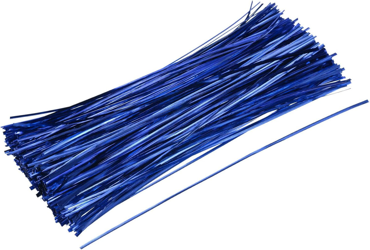 Foil Twist Ties 12" 30cm Metallic Plastic Closure Tie for Tying Bread, Candy, Cookies, Gift Bags Arts Crafts Ties Red Pack of 750