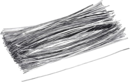 Foil Twist Ties 12" 30cm Metallic Plastic Closure Tie for Tying Bread, Candy, Cookies, Gift Bags Arts Crafts Ties Red Pack of 750