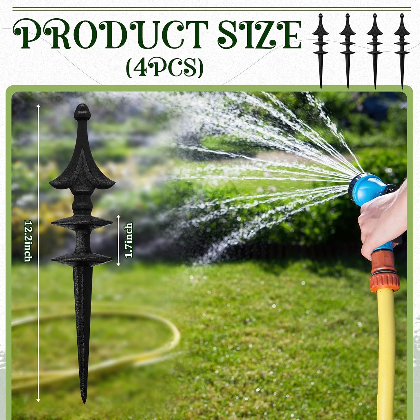 Garden Hose Guide Spike 12 Inch, Bird, 2 Pcs