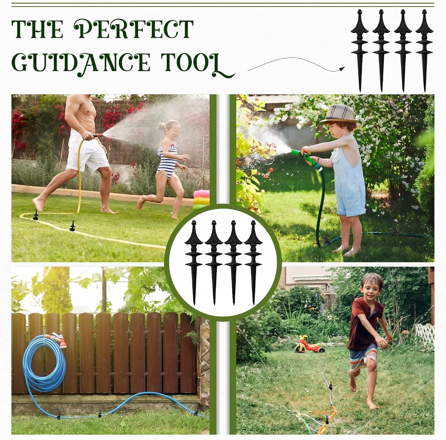 Garden Hose Guide Spike 12 Inch, Bird, 2 Pcs