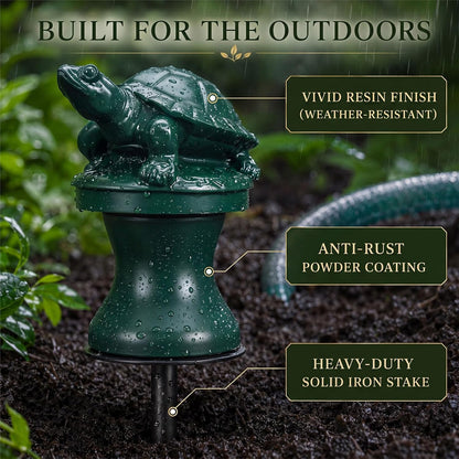 3 Pcs Garden Hose Guide Stake 12 Inch Heavy Duty Metal Water Hose Guard Roller Guide Decorative Garden Stake Spike for Flower Bed Plant Protection Outside Yard Lawn