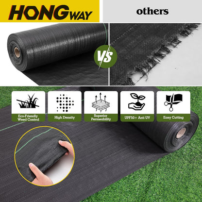 2.6FT x 100FT Weed Barrier Fabric, 3oz Landscape Fabric Heavy Duty