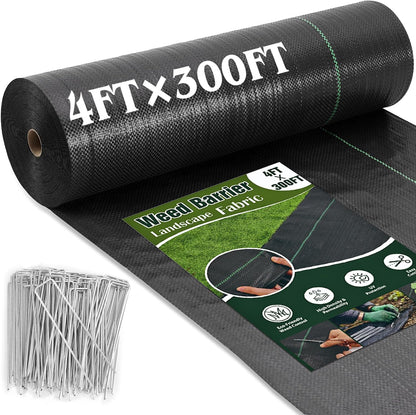 2.6FT x 100FT Weed Barrier Fabric, 3oz Landscape Fabric Heavy Duty