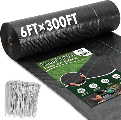 2.6FT x 100FT Weed Barrier Fabric, 3oz Landscape Fabric Heavy Duty