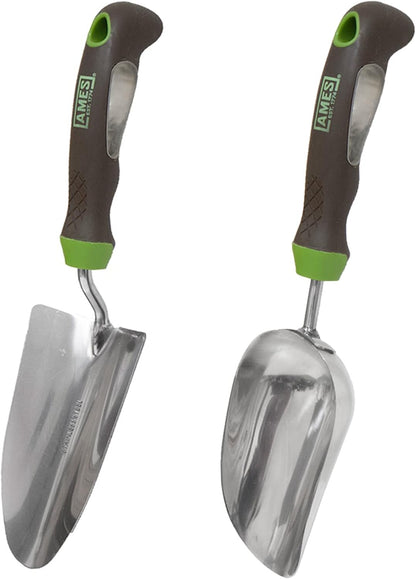 24452009 2-pc. Ergo Gel Grip Garden Tool Set with Hand Trowel & Soil Scoop
