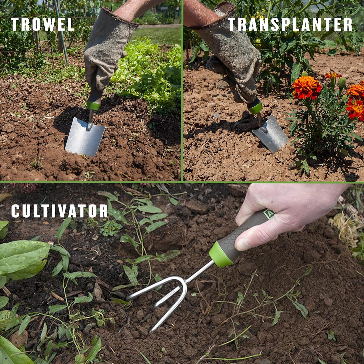24452009 2-pc. Ergo Gel Grip Garden Tool Set with Hand Trowel & Soil Scoop