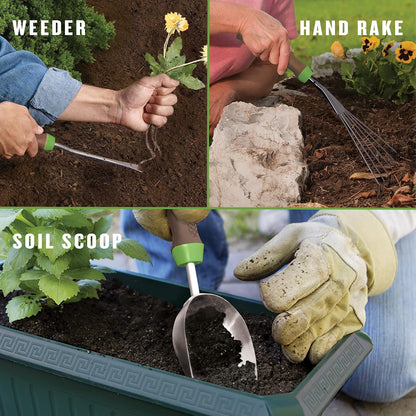 24452009 2-pc. Ergo Gel Grip Garden Tool Set with Hand Trowel & Soil Scoop