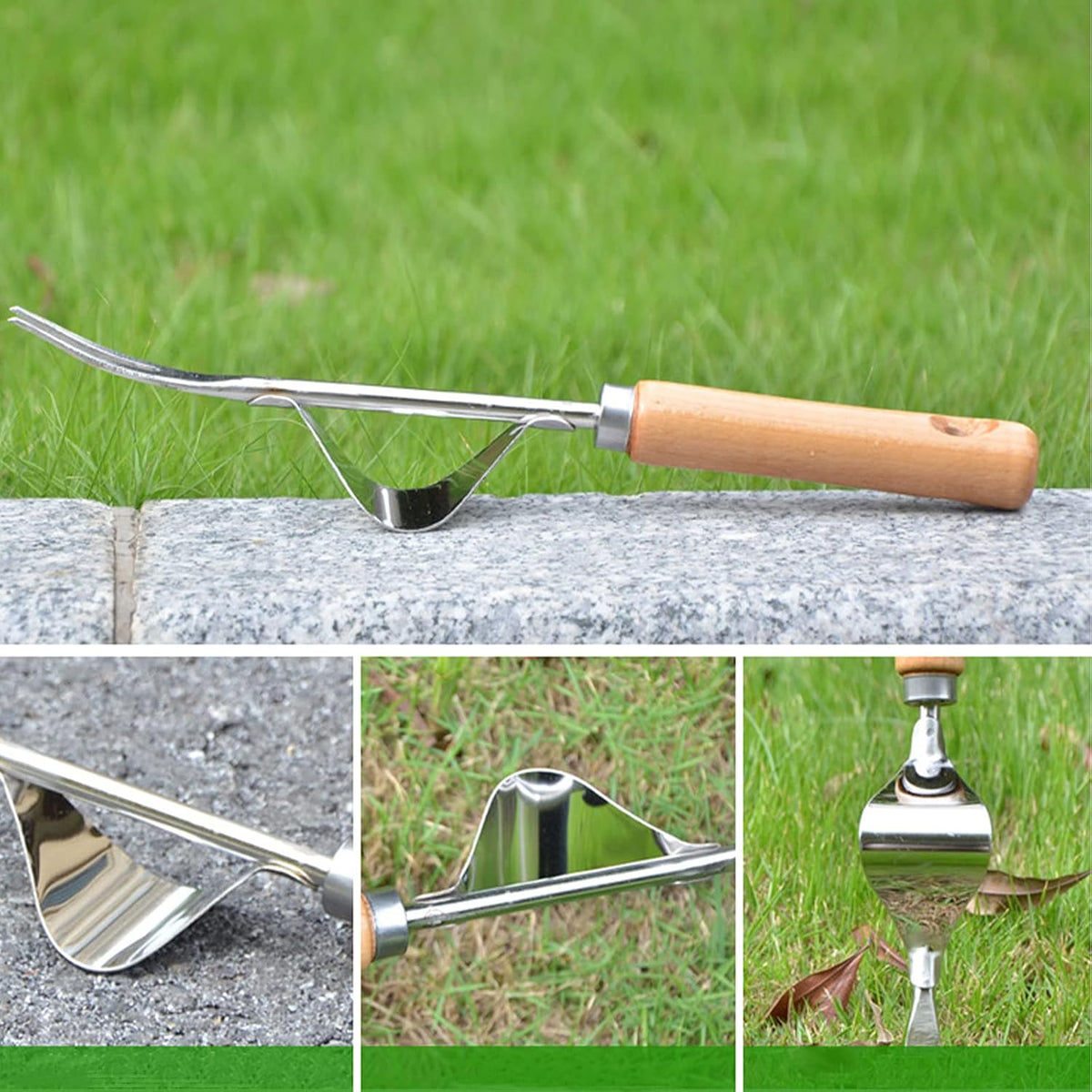 Garden Weeder Hand Tool,Ergonomic Weeding Tools,Stainless Steel Base - Easy Weed Removal and Deeper Digging for Planting and Weeding V…