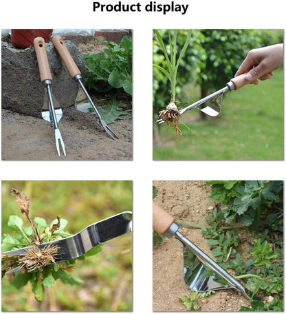 Garden Weeder Hand Tool,Ergonomic Weeding Tools,Stainless Steel Base - Easy Weed Removal and Deeper Digging for Planting and Weeding V…