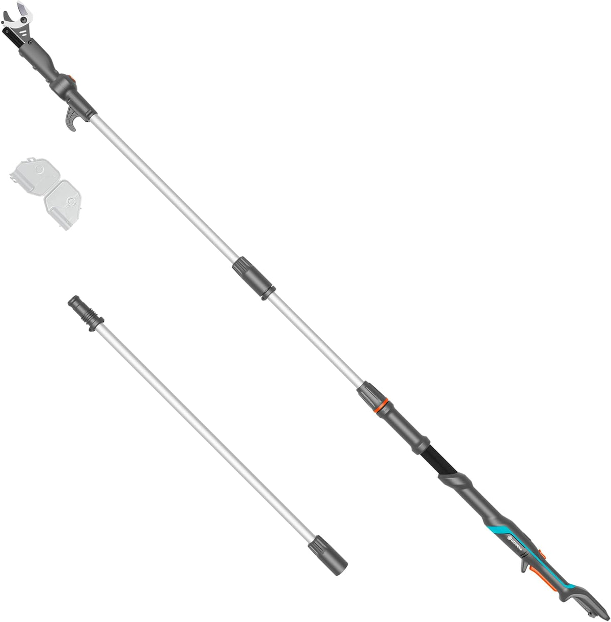 Cordless Telescopic Tree Pruner HighCut 360/18V P4A no battery: Lopper with telescopic handle for branches up to 5 m high, rotating cutting head, ergonomic handle, LED display (14776-55)